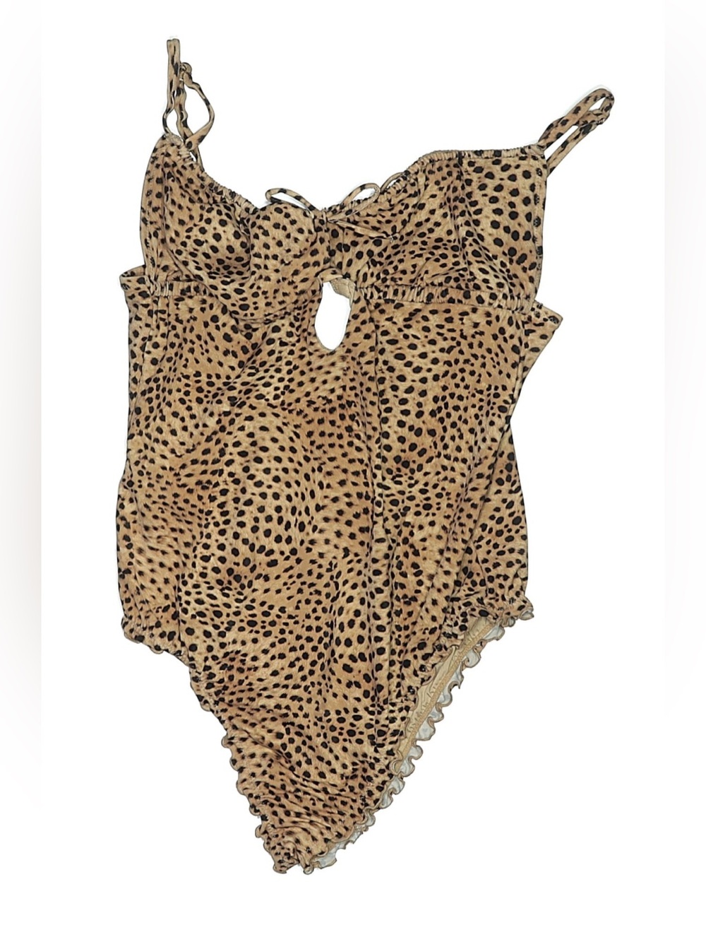 Leopard Print One-Piece Swimsuit - shade & shore - tan and Black